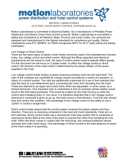 MOTION LABORATORIES ELECTRIC CHAIN HOIST