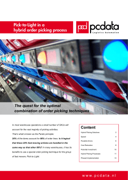 Pick-to-Light in a hybrid order picking process