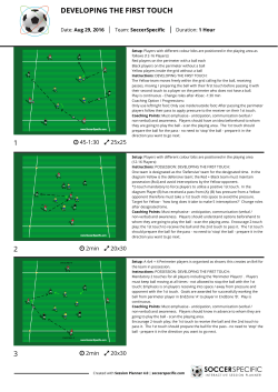 First Touch Activities - Illinois Youth Soccer