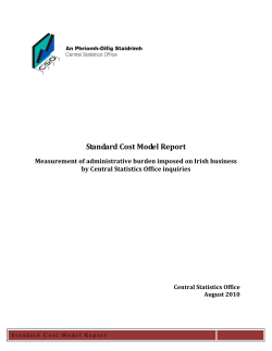 Standard Cost Model Report - Central Statistics Office