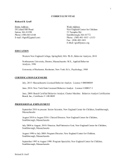 Richard B. Graff, MS - Western New England University