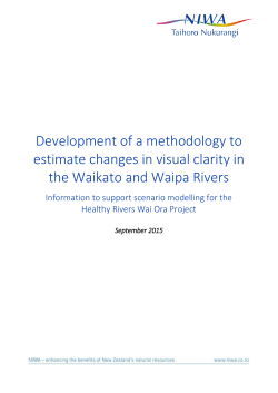 NIWA Client report - Waikato Regional Council
