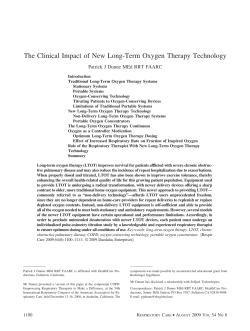 The Clinical Impact of New Long-Term Oxygen