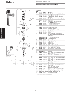 Optima Plus&reg; Sloan Flushometer