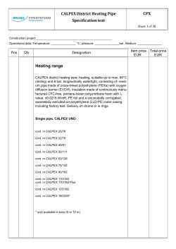 CALPEX District Heating Pipe