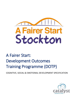 A Fairer Start: Development Outcomes Training