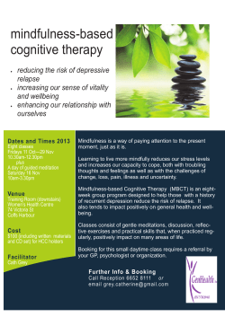 mindfulness-based cognitive therapy