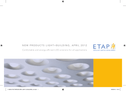 NEW PRODUCTS LIGHT+BUILDING, APRIL 2012