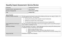 Equality Impact Assessment Template