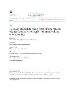 Recovery of absolute phases for the fringe - Research Online