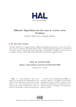 Efficient Algorithms for the max k -vertex cover Problem