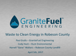 Waste to Clean Energy in Robeson County