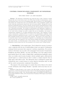 Control Communication Complexity of Nonlinear Systems