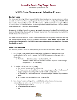 MSHSL State Tournament Selection Process