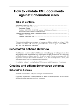 How to validate XML documents against Schematron rules