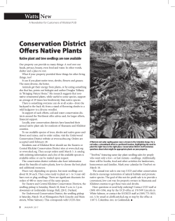 Conservation District Offers Native Plants