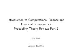 Introduction to Computational Finance and Financial Econometrics