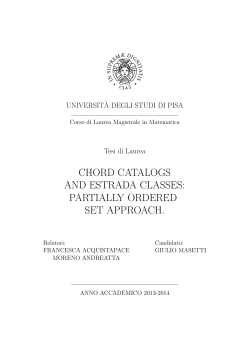 chord catalogs and estrada classes: partially ordered set