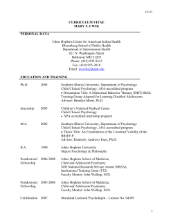 curriculum vitae mary f. cwik - University of Colorado Denver