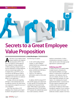 Secrets to a Great Employee Value Proposition