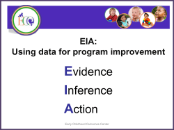 Evidence, Inference and Action - The Early Childhood Technical