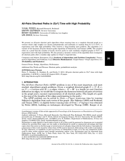 26 All-Pairs Shortest Paths in O(n2) Time with High