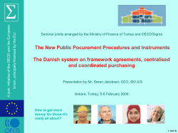 The Danish system on framework agreements - sigma