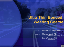 NovaChip&reg; Ultra-Thin Bonded Wearing Course