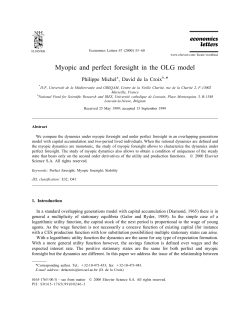Myopic and perfect foresight in the OLG model