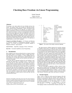 Checking Race Freedom via Linear Programming