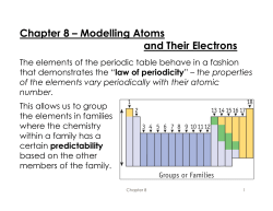 Chapter 8 &ndash; Modelling Atoms and Their Electrons