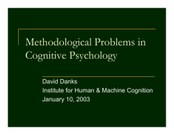 Methodological Problems in Cognitive Psychology