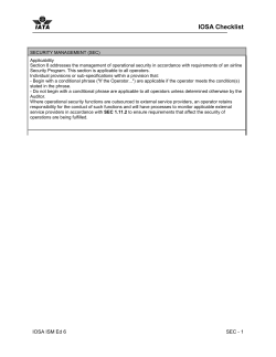 security management (sec) - Aviation Quality Services