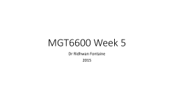 MGT6600 Week 1