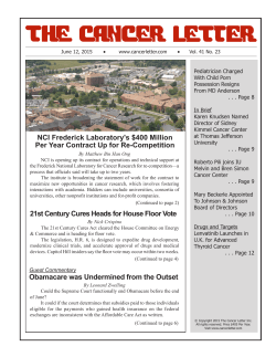 NCI Frederick Laboratory`s $400 Million Per
