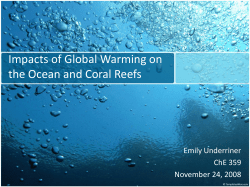 Global Warming and Coral Reefs