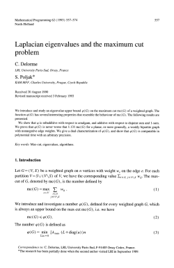 Laplacian eigenvalues and the maximum cut problem