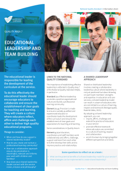 Educational leadership and team building