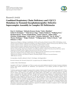 Combined respiratory chain deficiency and UQCC2