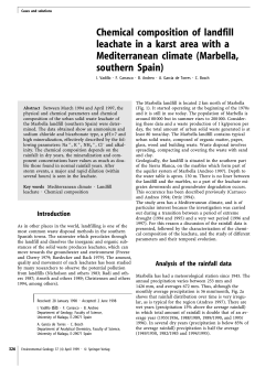 Chemical composition of landfill leachate in a karst
