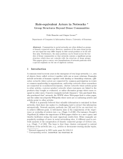 Role-equivalent Actors in Networks