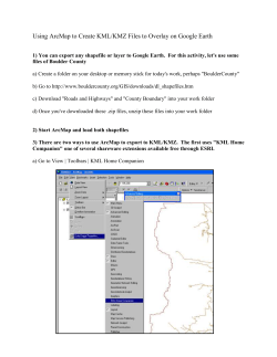 Using ArcMap to Create KML-A