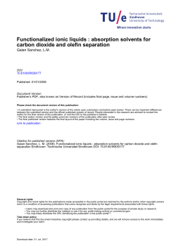 Functionalized ionic liquids : absorption solvents for carbon