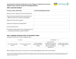 Team Analysis Worksheet