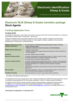 Application form &ndash; Stock agents