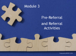 Slideshow for Module 3 - Center for Parent Information and Resources