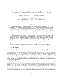 Generalized Compact Knapsacks are Collision