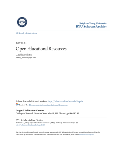 Open Educational Resources - BYU ScholarsArchive