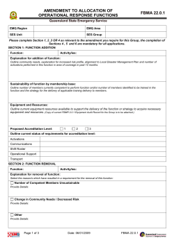FBMA 22.0.1 Amendment to Allocation of SES Operational