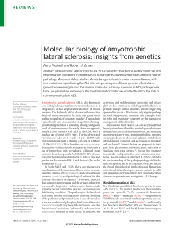 Molecular biology of amyotrophic lateral sclerosis: insights from